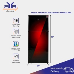 Dawlance 9193LF GD 18 Cubic Feet Inverter  Refrigerator Avante + Imperial Red Price in Pakistan