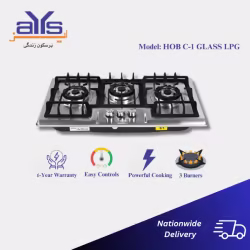 Care C-1 Built in Hob with 3 Burners for  Heavy Duty Glass LPG Price in Pakistan