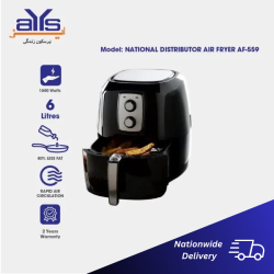 National Distributor AF-559 Air Fryer 6  Liters Energy Efficient Price in Pakistan