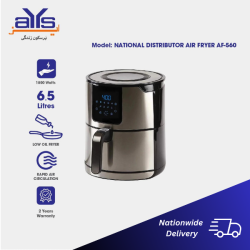 National Distributor AF-560 Air Fryer 6.5  Liters Price in Pakistan