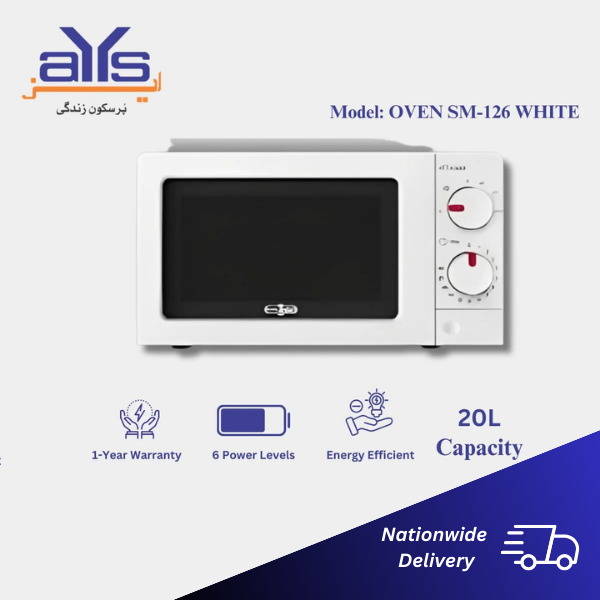 Super Asia SM-126 Microwave Oven 20  Liters Capacity White Price in Pakistan