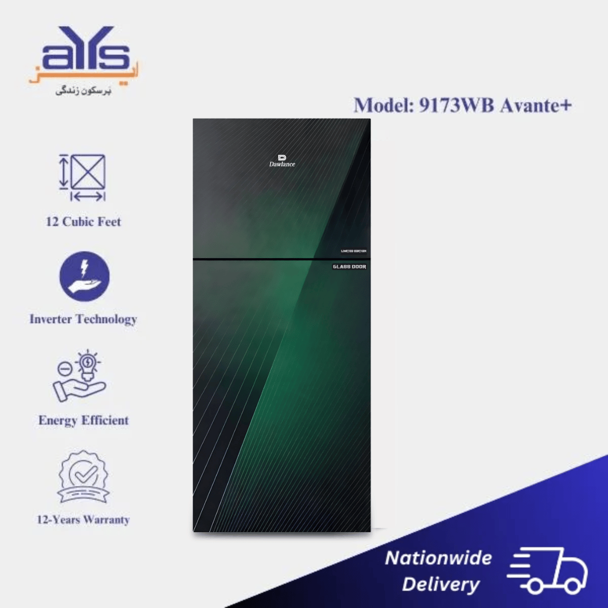 Dawlance 9173WB Avante+ Inverter  Refrigerator 12 Cubic Feet Price in Pakistan