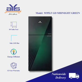 Dawlance 9195LF GD Refrigerator 18 Cubic Feet Capacity Midnight Green