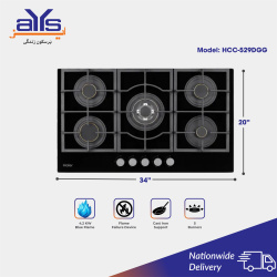 Haier HCC-529DGG Built in Hob with 5  Burners High Fire Power Tempered Glass Price in Pakistan