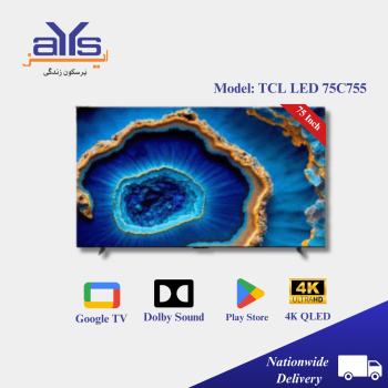 TCL 75-inch 75C755 Android 4K QLED Smart LED TV
