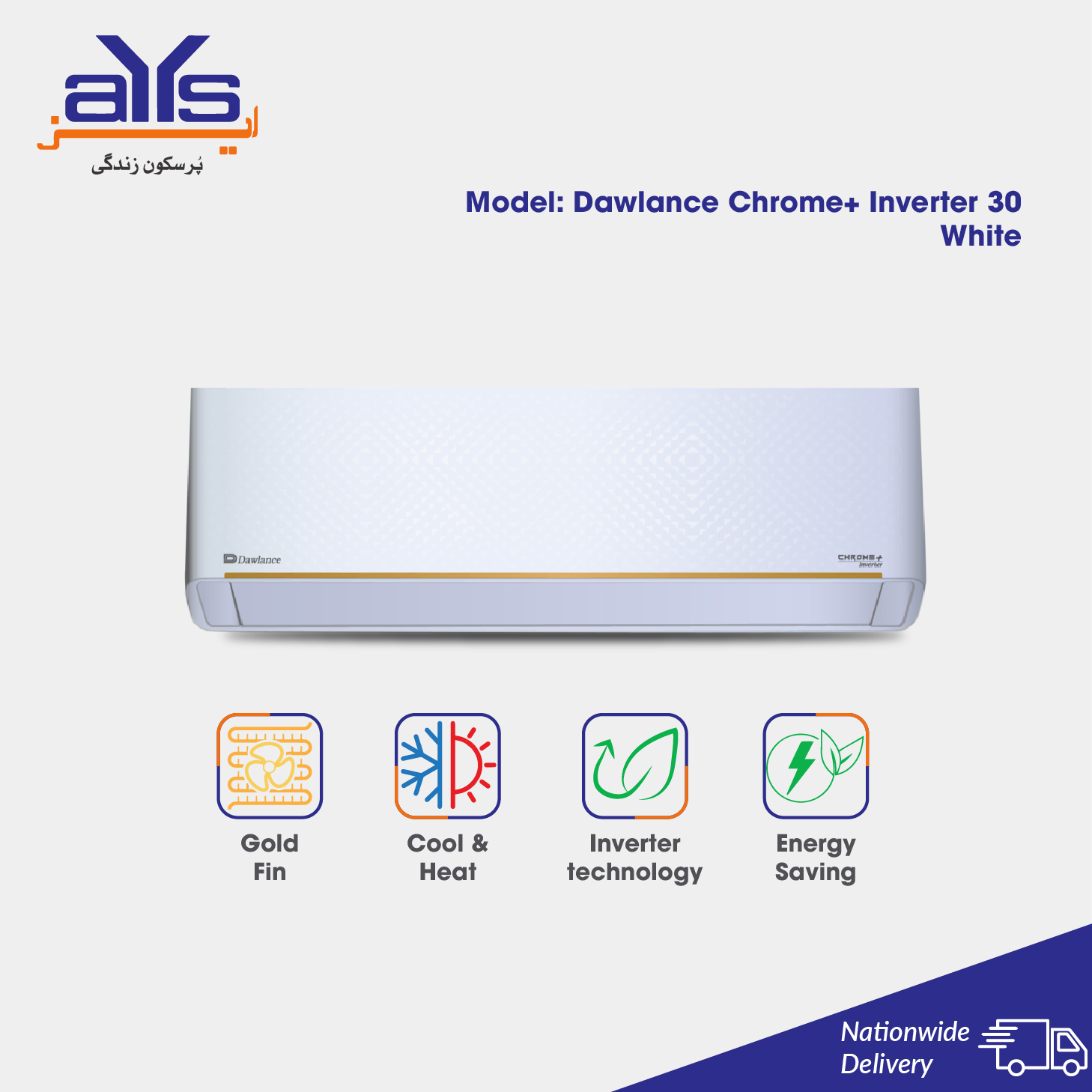 Dawlance Chrome+ Inverter 30 White