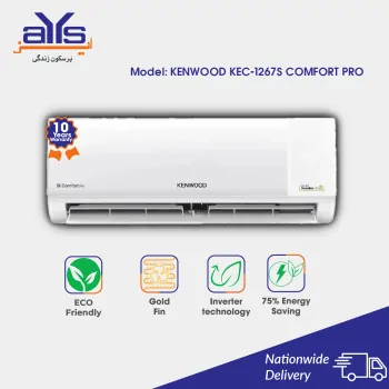 Kenwood 1 Ton Full DC Inverter Split Air Conditioner KEC-1267S Comfort Pro Heat and Cool T3 Compressor