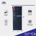 Dawlance 8 Cubic Feet Small Double Door Refrigerator 9140WB Chrome Hairline Black Price in Pakistan