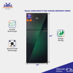 Dawlance 14 Cubic Feet Double Door Inverter Refrigerator 9178 LF Avante Plus Midnight Green Glass Door