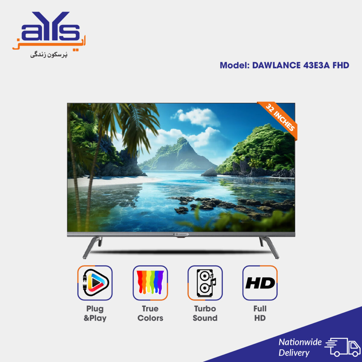 Dawlance 43 Inch 43E3A Full HD LED TV Narrow Bezel Screen