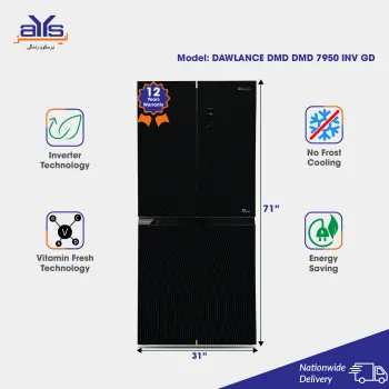 Dawlance DMD 7950 Inverter Glass Door Multi Door Refrigerator No Frost