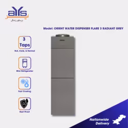 Orient Water Dispenser Flare 3 Radiant Grey 2 in 1 with Mini Refrigerator Rustproof