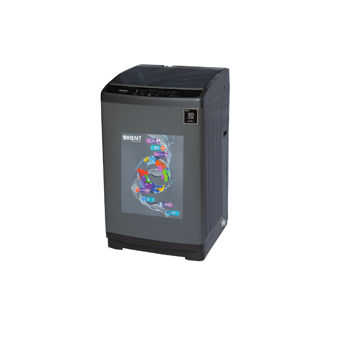 Orient Twister Fully Automatic Top Load Washing Machine 1150 Metallic Grey 11 KG One Touch Operation (2)