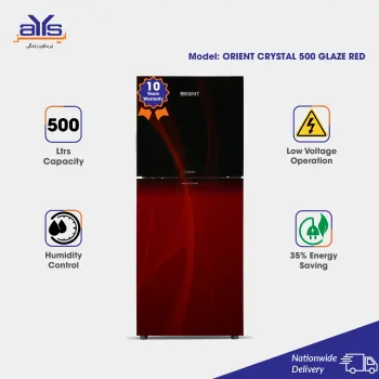 ORIENT(MITSUBISHI) REFRIGERATOR CRYSTAL 500 GLAZE RED