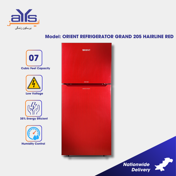 ORIENT(MITSUBISHI) REFRIGERATOR GRAND 205 HAIRLINE RED