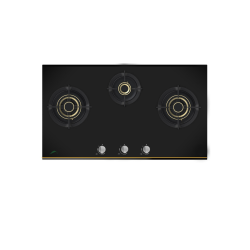 Signature 76cm Glass HOB with Brass Burners and Auto Safety Valve 3768BG