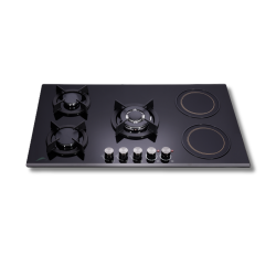 Signature Gas H0B 5900TG#S4 90cm Glass Top Hob with 3 Gas Burners and 2 Hot Plates