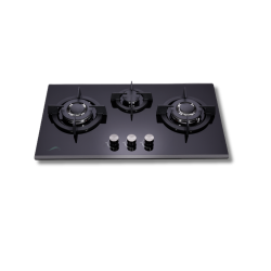 Signature Gas Stove 3766G 3 Burners with Auto Ignition Aluminum Burners and Easy Clean Glass Top