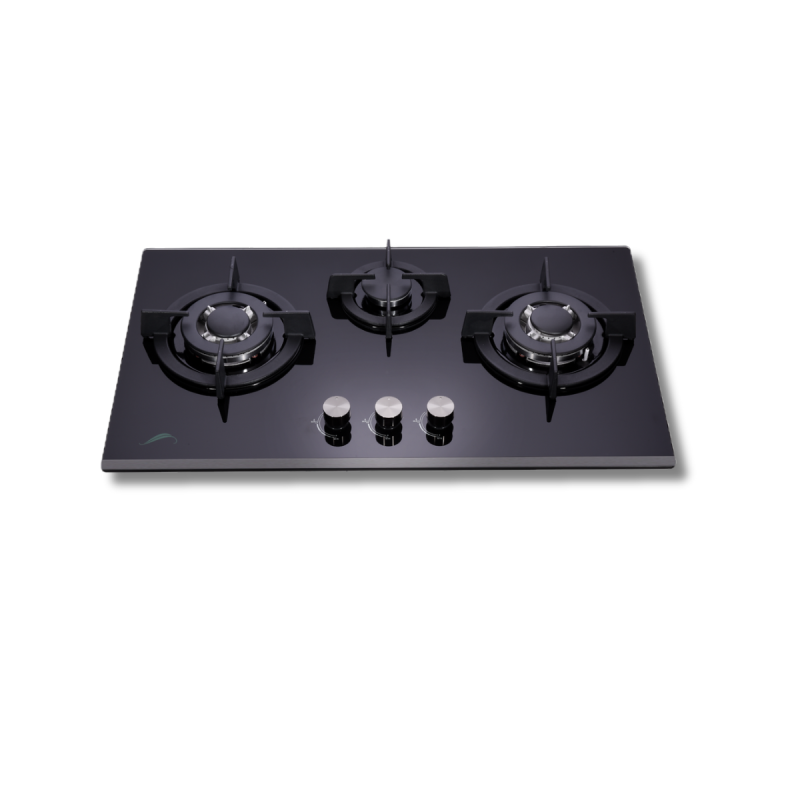 Signature Gas Stove 3766G 3 Burners with Auto Ignition Aluminum Burners and Easy Clean Glass Top