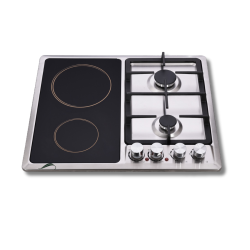 Signature Hob 4600TS 60 cm Built-In Cooktop Dual Gas Burners Ceramic Cookers with Touch Control and Auto Ignition