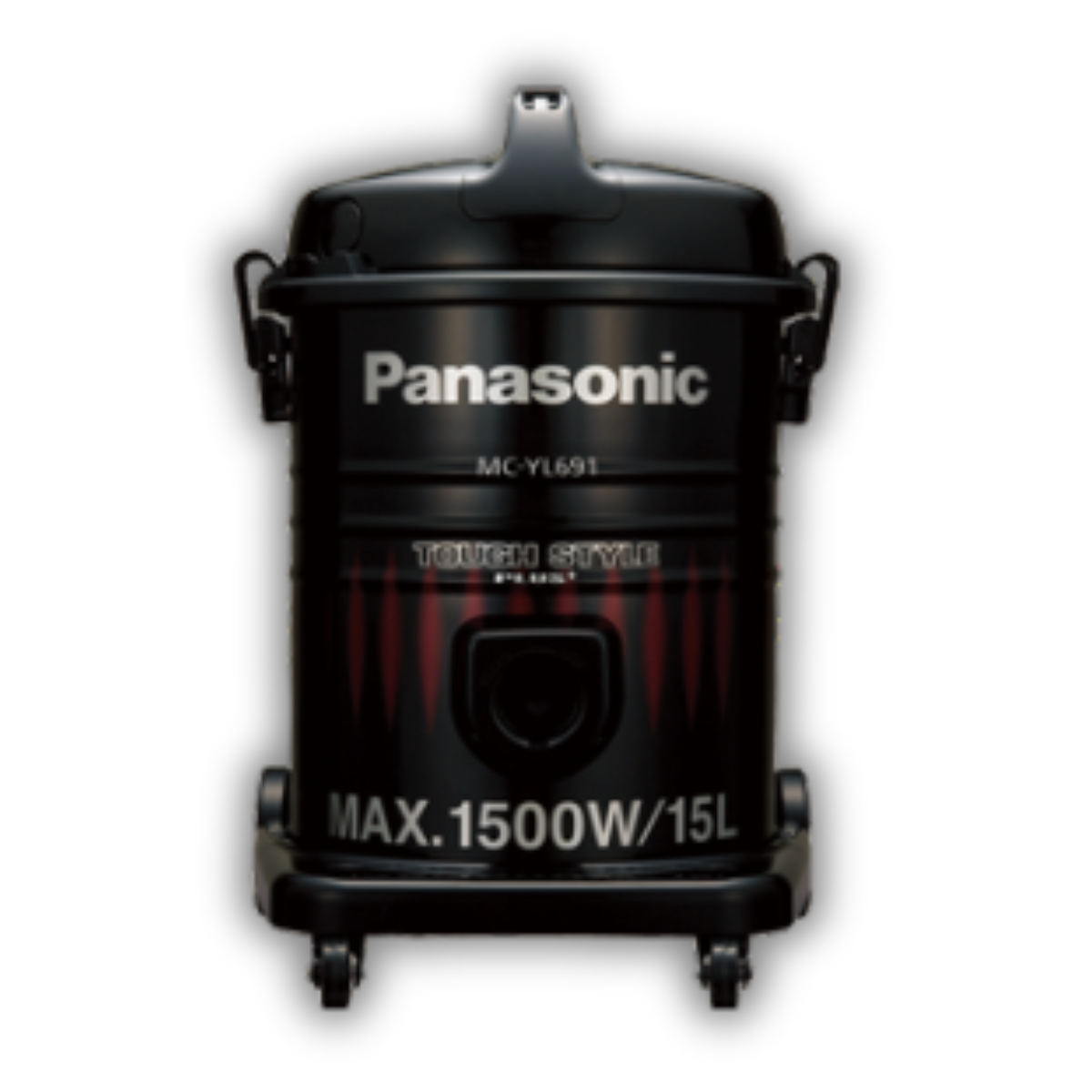 Panasonic YL691 Drum Vacuum Cleaner, 1500W, 15 Liter, Anti-Bacteria Filter, Black