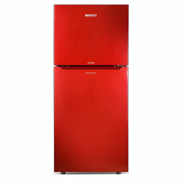 Orient Grand VCM 265 Hairline Red (1) Orient Refrigerator Grand VCM 265 (265 Liters, Double Door, Small Size) - Image 1