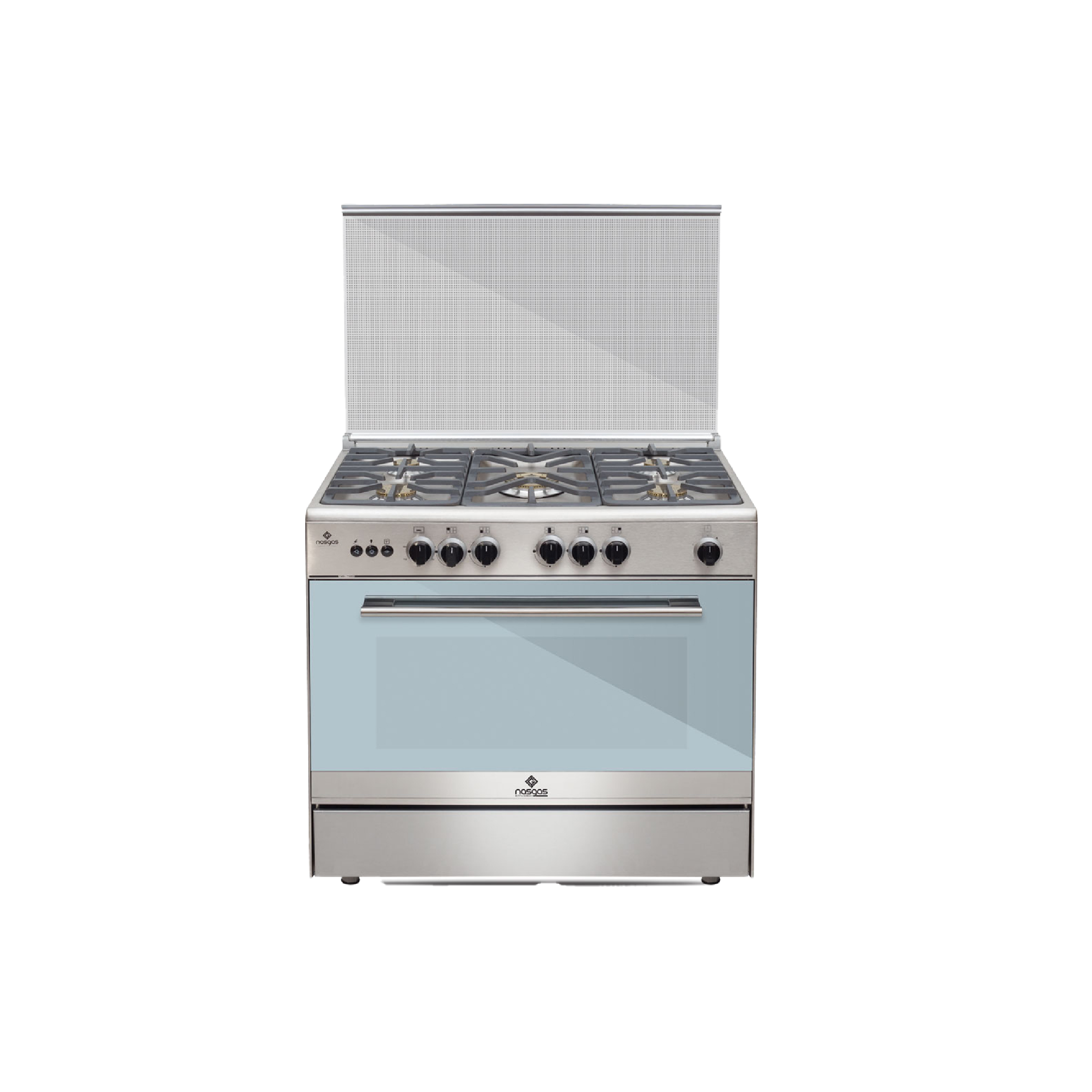 NasGas Cooking Range NG-785A Single Door, 5 Brass Burners - Image 2