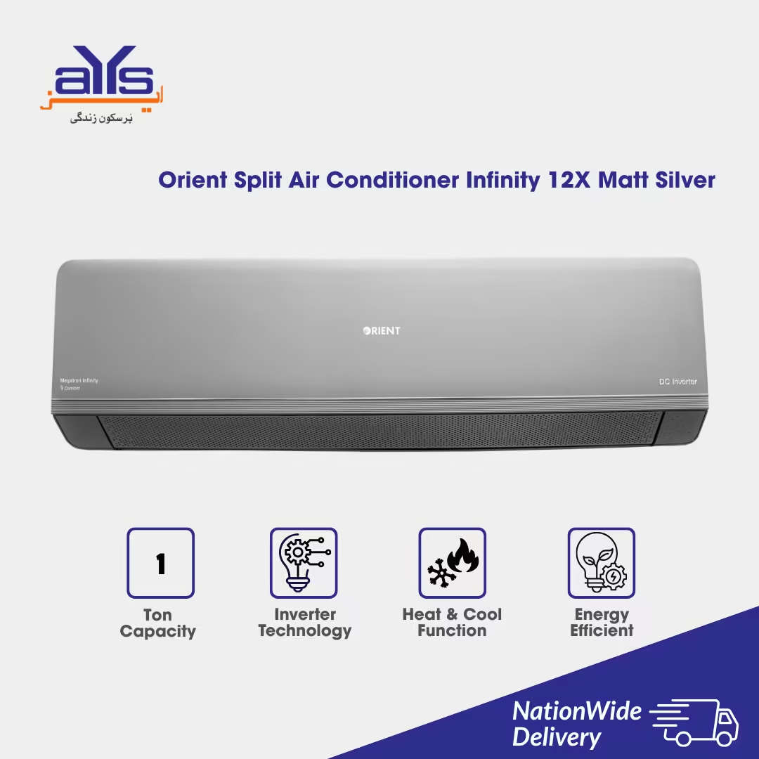 Orient-Split-Air-Conditioner-Infinity-12X-Matt-Silver