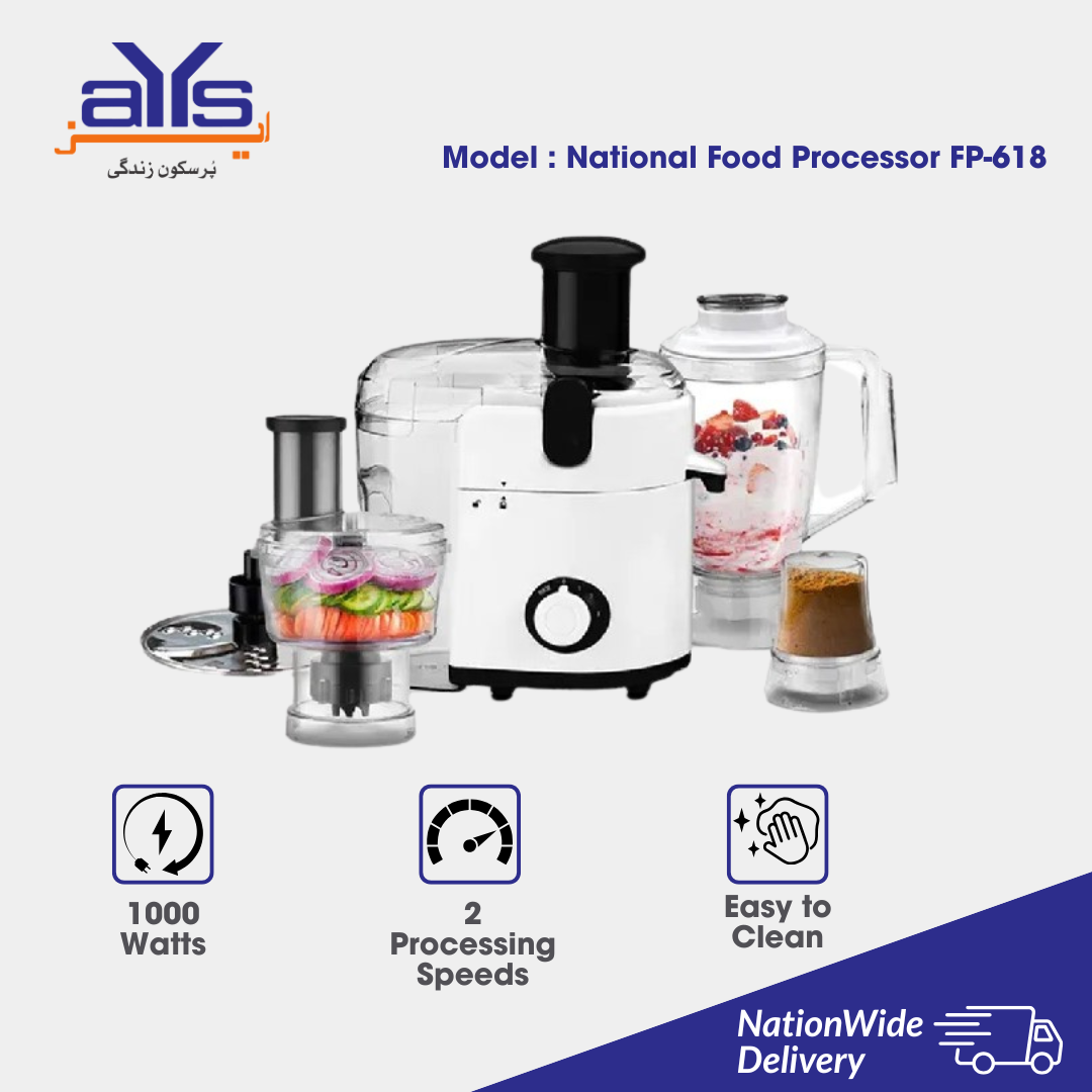 NATIONAL FOOD PROCESSOR FP-618 NATIONAL FOOD PROCESSOR FP-618