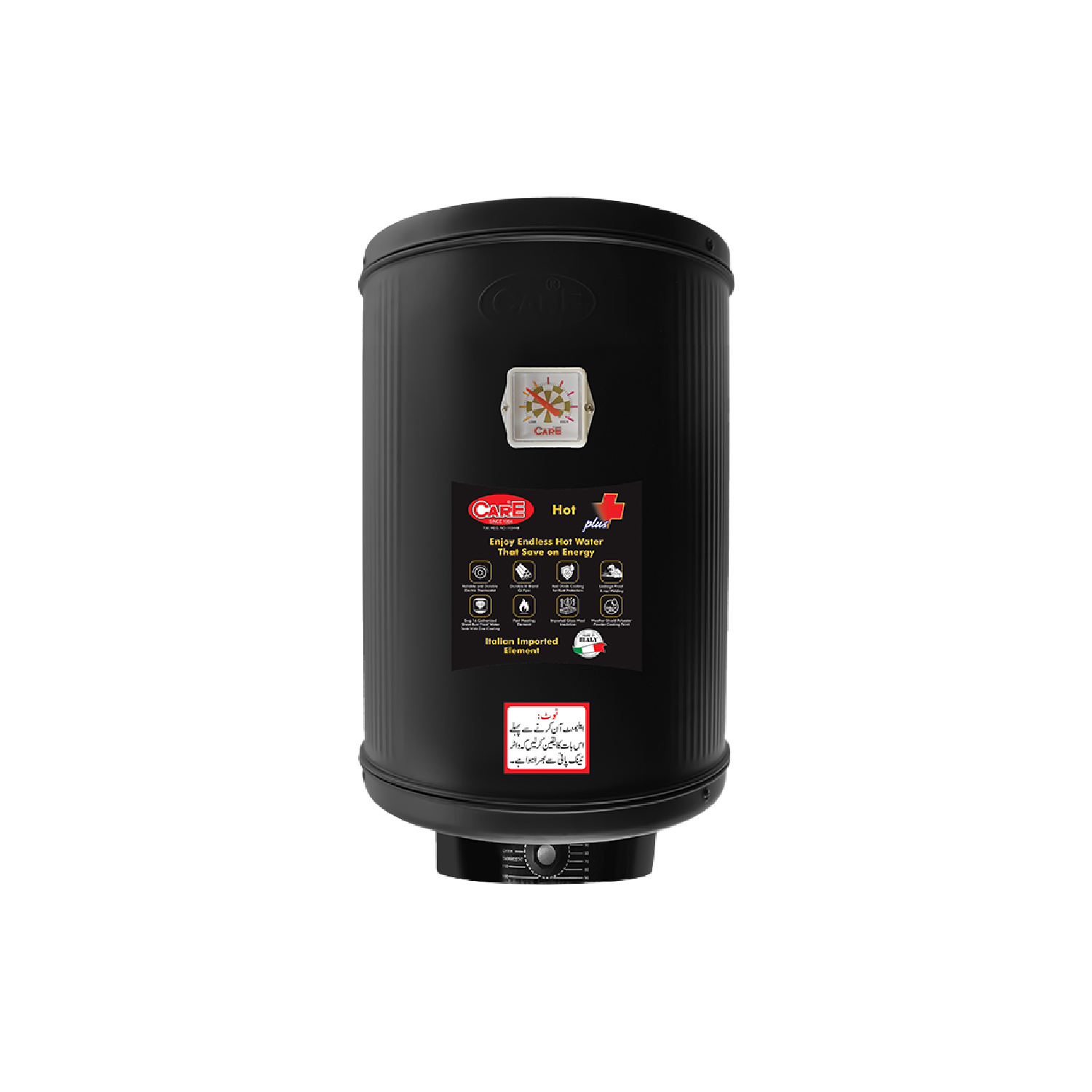 Care Electric Geyser, 40 Litre 2000W, Italian Element, Black - Image 2