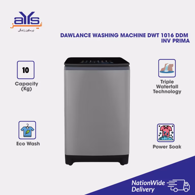 DAWLANCE WASHING MACHINE DWT 1016 DDM INV PRIMA (10 Kg)