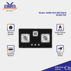 HAIER HOB HCC-Q57326-N ( 3 BURNER GLASS )