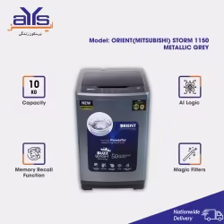 Orient Washing Machine Storm 1150 Metallic Grey (10Kg)