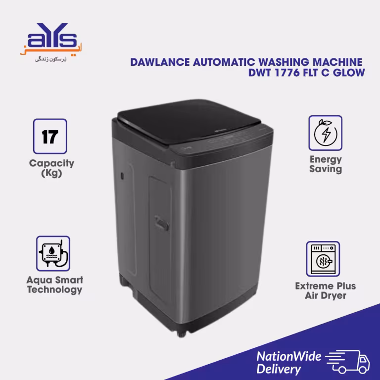 DAWLANCE AUTOMATIC WASHING MACHINE DWT 1776 FLT C GLOW (17 Kg)