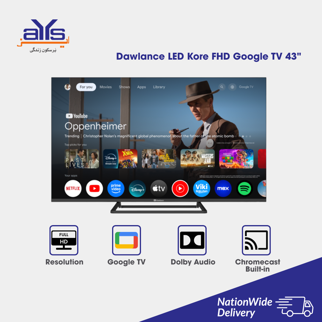 Dawlance LED Kore FHD google TV 43 inch Dawlance LED Kore FHD google TV 43 inch