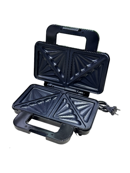 National Distributor SM-100 2-Slice Sandwich Maker, 1000W, Silver and Black - Image 3