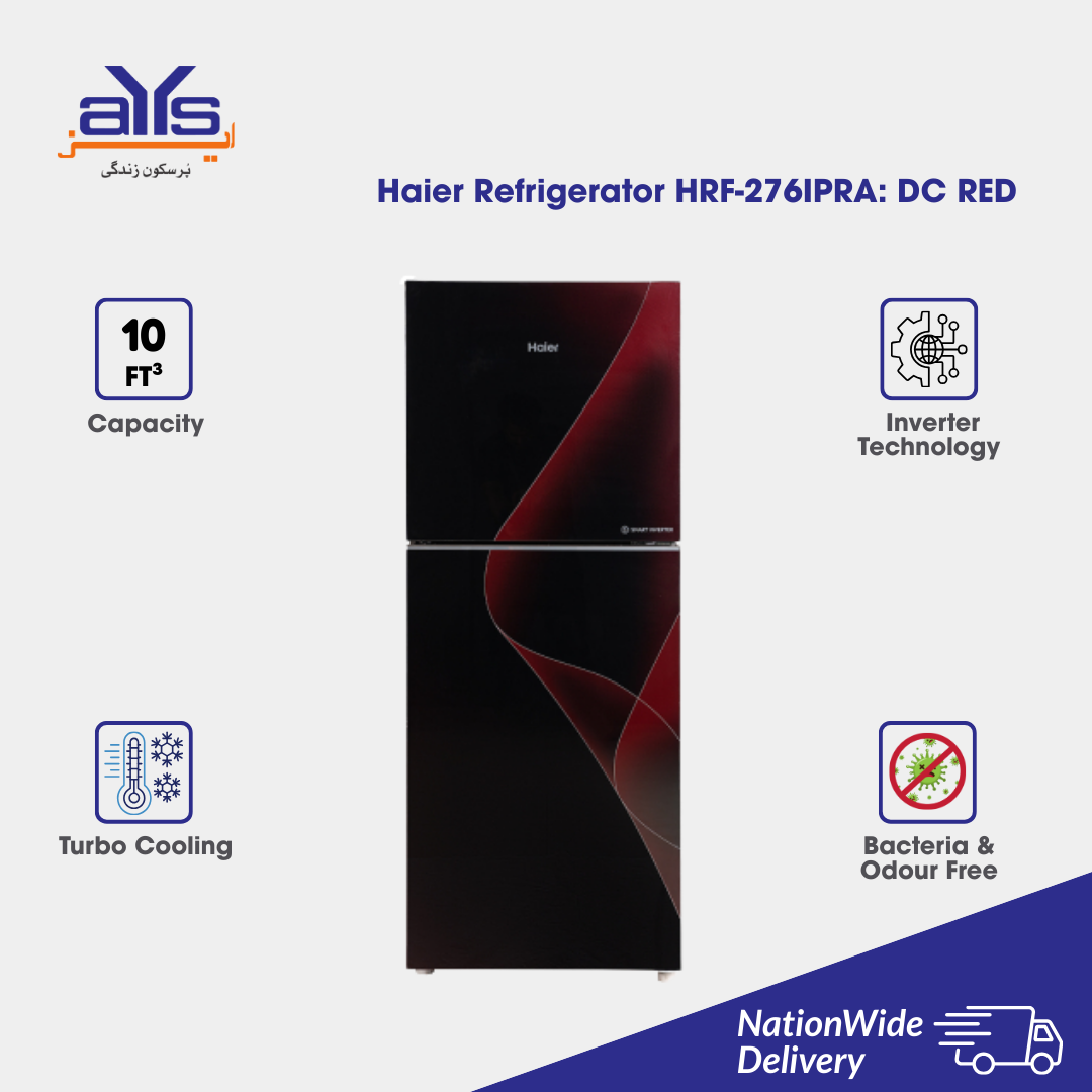 HAIER REFRIGERATOR HRF-276IPRA: DC RED