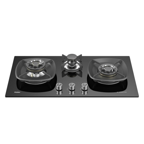 Haier HCC-Q88396-N 3 Burner Glass Hob Flame Failure Device Black - Image 2