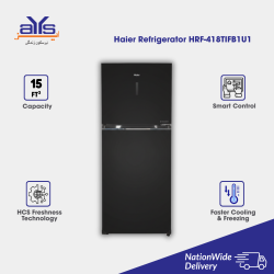 Haier HRF-418TIFB1U1 IOT Refrigerator - Glass Black