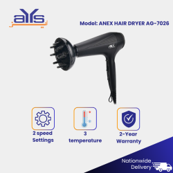 ANEX HAIR DRYER 2000 WATTS AG-7026