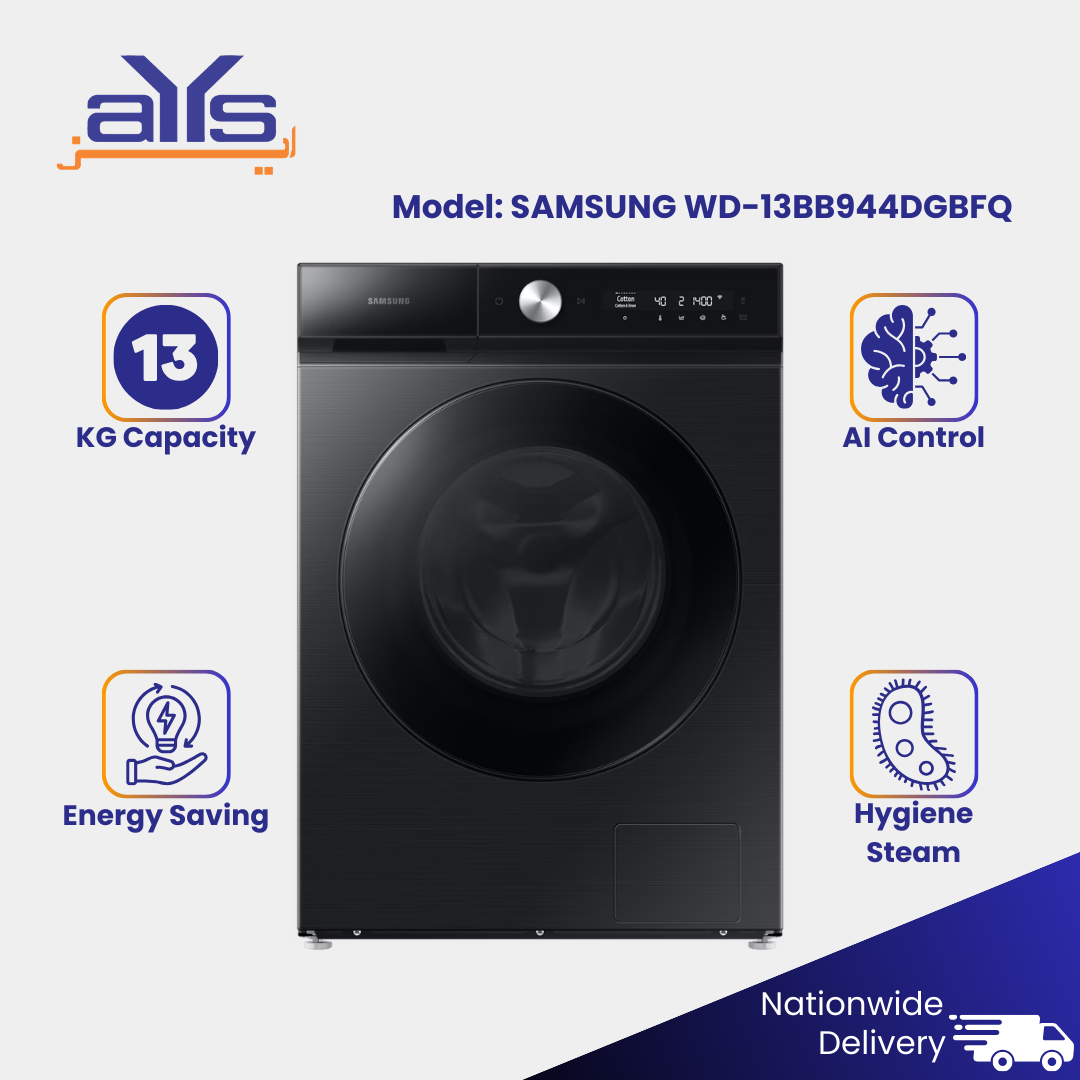SAMSUNG FRONT LOAD WASHING MACHINE WD-13BB944DGBFQ SAMSUNG FRONT LOAD WASHING MACHINE WD-13BB944DGBFQ