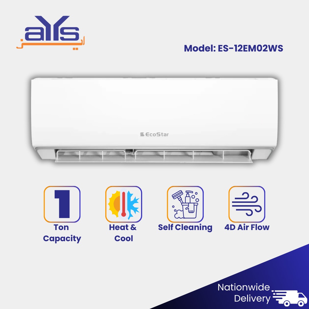 ECOSTAR SPLIT AC ES-12EM02WS ECOSTAR SPLIT AC ES-12EM02WS
