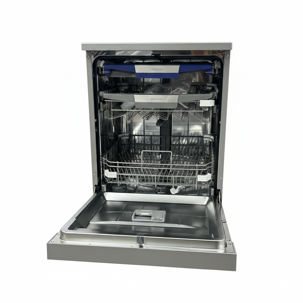 Signature DW300 Dishwasher, 15 Place Settings, 8 Wash Programs, Silver - Image 2