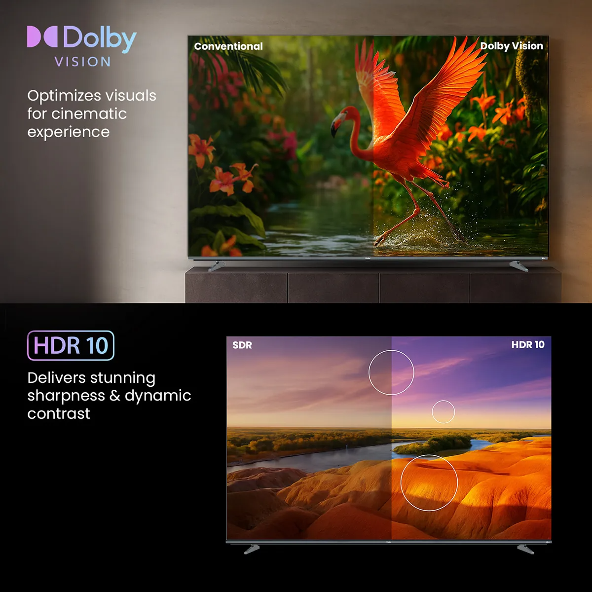 Haier H55M80FUX 55 Inch Mini LED 4K Google TV with Dolby Vision and Sound by KEF - Image 5