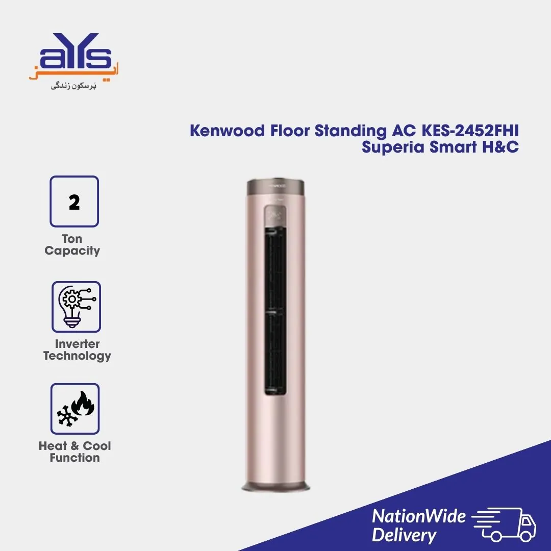 Kenwood Floor Standing AC KES-2452FHI Superia Smart H&C