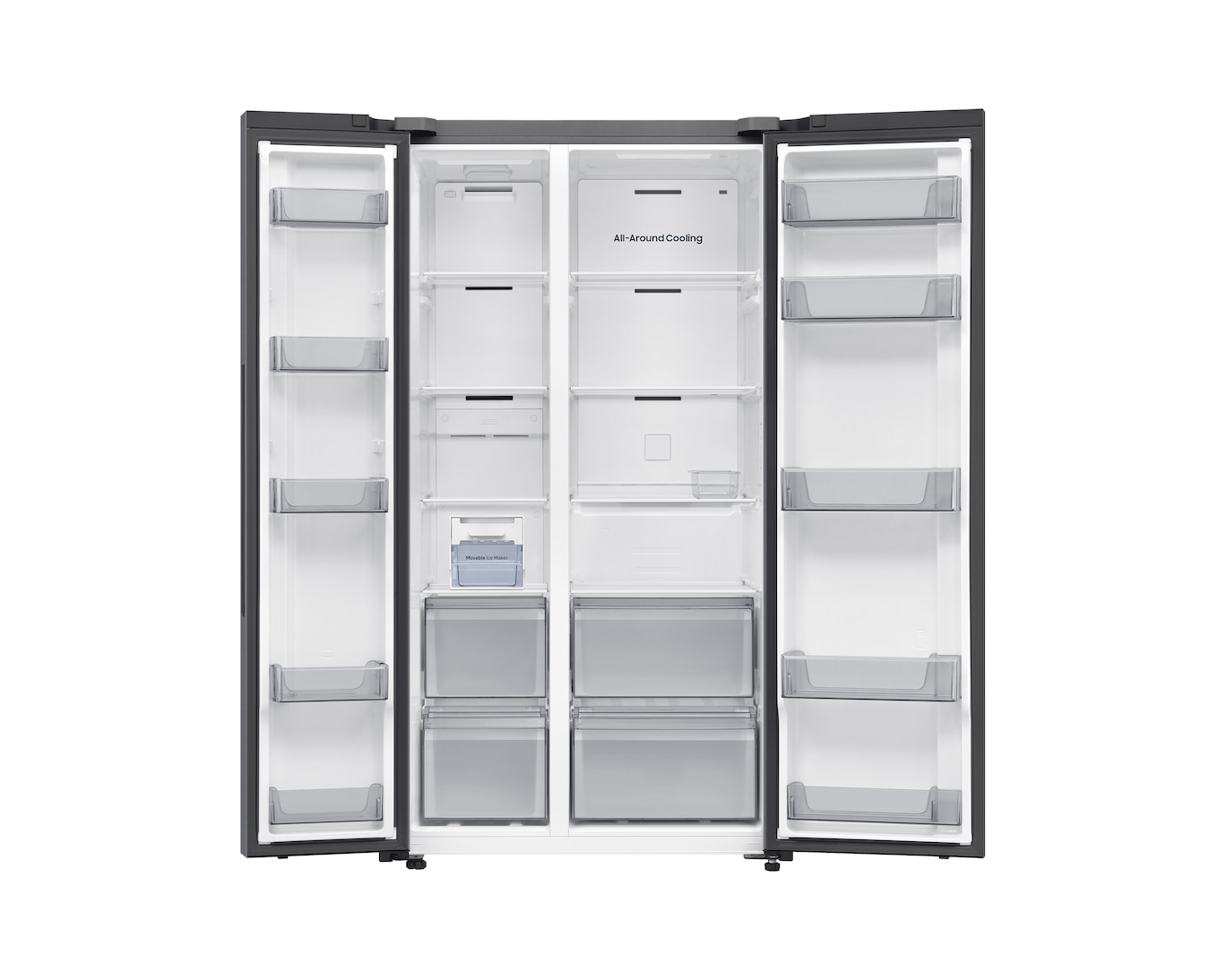 Samsung RS70F65QETTR Side-by-Side Refrigerator, 655 L, No Frost, Twist Ice Maker, Silver - Image 4