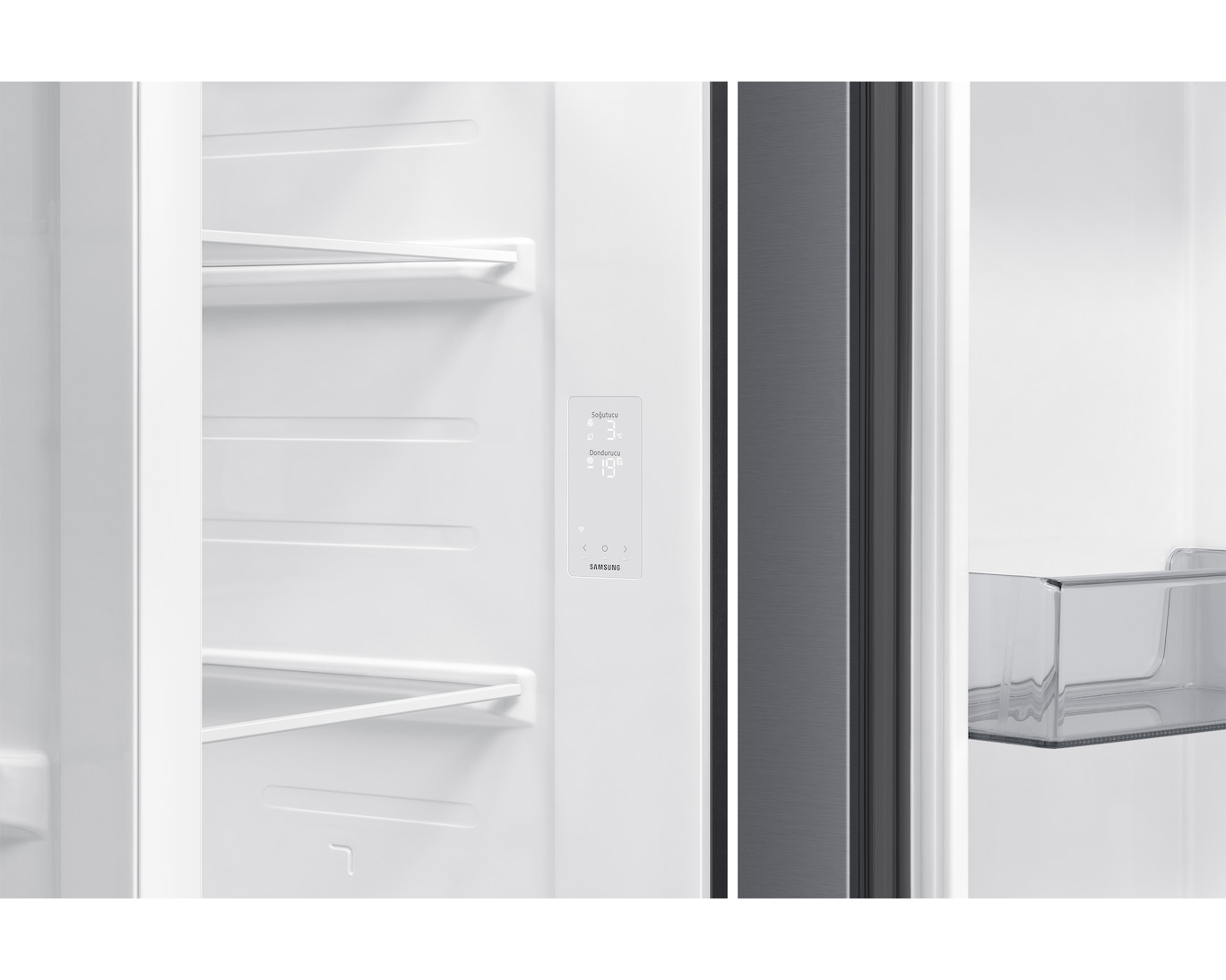 Samsung RS70F65QETTR Side-by-Side Refrigerator, 655 L, No Frost, Twist Ice Maker, Silver - Image 7
