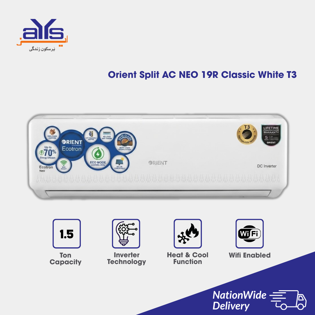 ORIENT SPLIT AC NEO 19R CLASSIC WHITE T3