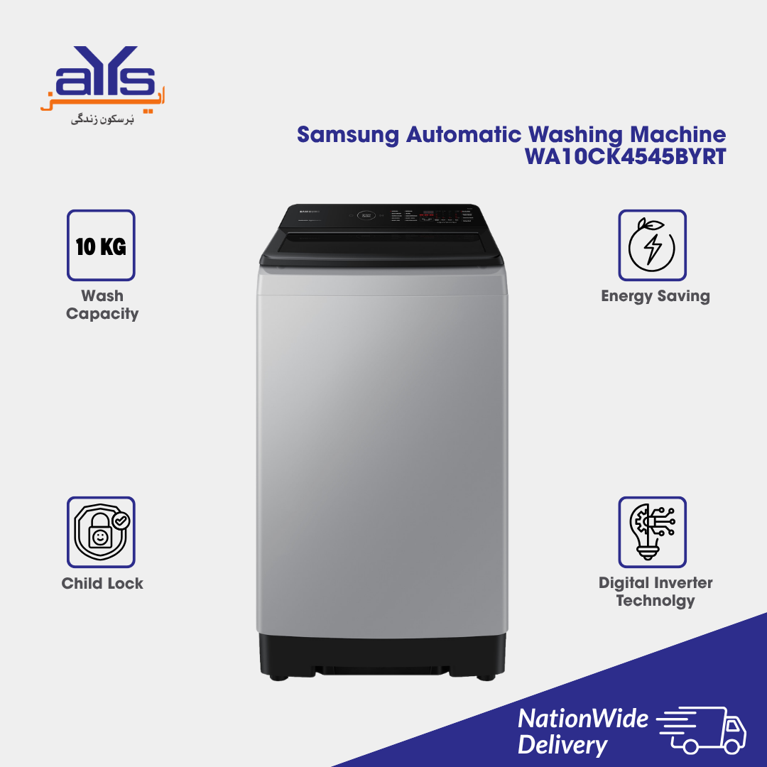 SAMSUNG WASHING MACHINE WA10CK4545BYRT SAMSUNG WASHING MACHINE WA10CK4545BYRT