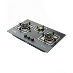 NasGas DG-GN30 Built-In Gas Hob - 3 Burners - Tempered Glass - Pulse Ignition - Image 3